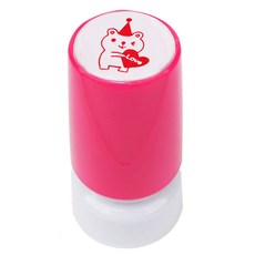 Somssi 愛心小熊萬年印章, 紅色, 1個