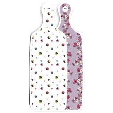 ROEM DESIGN 雙面設計餐用砧板 碧藍色花朵, 配色圓形, 1個