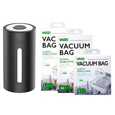 VAGO 旅行用攜帶式微型真空壓縮機 黑色+壓縮包組 S+M+L, 電視D1