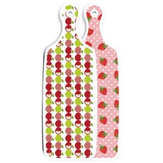 Roem Design 雙面設計託盤砧板 粉紅草莓, 蘋果白, 1個