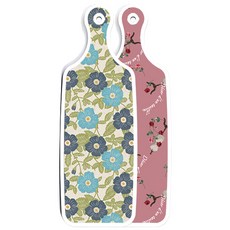 Roem Design 雙面設計上菜砧板 紫色藝術夾, 花朵赭黃色, 1個