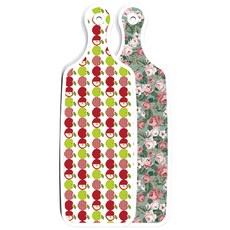 Roem Design 雙面設計上菜砧板 玉綠色花園, 蘋果白, 1個