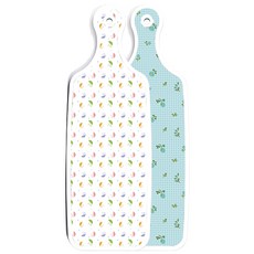 Roem Design 雙面上菜砧板 玉色花朵格紋, 雨傘, 1個