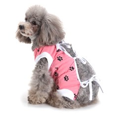 狗狗商店寵物中性手術服 粉色腳印 XS, 1個