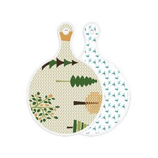 Roem Design 雙面圓形上菜砧板 森林圖案1, 芭蕾, 1個