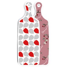Roem Design 雙面託盤砧板 紫色藝術夾, 紅灰色鴨梨, 1個