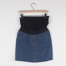 엠오엠 임산부 듀얼심리스 심쿵 데일리 데님스커트