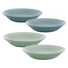 Jen韓國Jen森林Celadon森林碗 24cm+灰色藍色森林碗 24cm, 混色, 4件