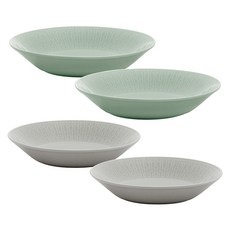 Jen韓國Jen森林淺灰色森林碗 24cm+Celadon森林碗 24cm, 混色, 4件