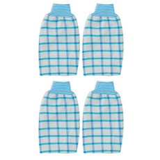 케이케이컴퍼니 때밀이 장갑, 블루체크, 4개, 1개입