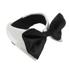 April16 寵物棉質蝴蝶結 XL, 白色, 1個