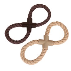 Bycell寵物犬玩具8字32cm繩子 棕色+米色, 混色, 1套