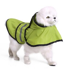 Petnine 寵物反光斗篷雨衣, 綠色