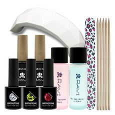 RAVI SM Eco Lab 生日石 4 月 7 月 8 月 美甲技能套組, 8種, 1套