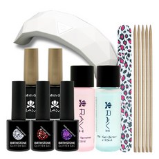 迷宮生日石 4 月 1 月 2 月 美甲技巧, 8種, 1套