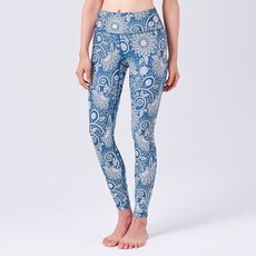 easyoga 女款圖騰印花修身內搭長褲 YWE-1802-846-F63