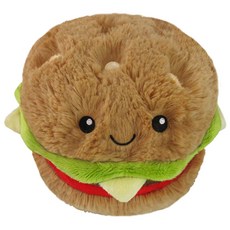 스퀴셔블 미니 햄버거 봉제인형, 17.78cm, 혼합 색상, 1개
