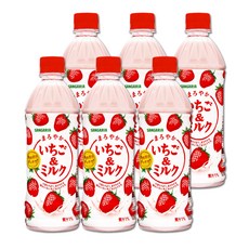 산가리아 딸기 & 밀크 우유, 500ml, 6개