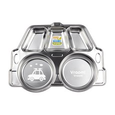 車子造型不鏽鋼餐盤, 銀色, 單品