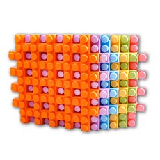 Uni Play粉彩平臺積木 6入, 混色