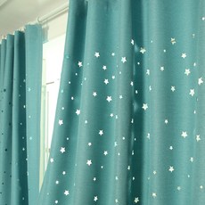 Home in Home 星光村莊遮光窗簾 140, 藍色