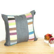 蝴蝶手作 亞麻拼布坐墊套 G