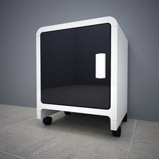 큐빅스 3 사물함 바퀴형, 화이트 + 도어(혼합), 1개