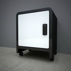 큐빅스 3 사물함 바퀴형, 블랙 + 도어(혼합), 1개