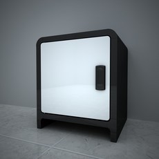 큐빅스 3 사물함 다리캡형, 블랙 + 도어(혼합), 1개