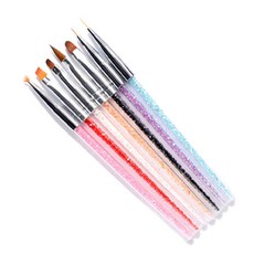 Danmi水晶美甲刷具 7種, 混色, 1套