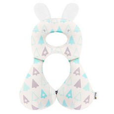 보니숑 신생아 아기짱구베개 M, 무형광 M.캔디트리블루 메쉬, 1개