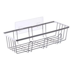 Crevasse 3層掛鉤壁掛式多用途浴室置物架, 白色, 1個