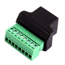 컴스 RJ45 F/8Pin 터미널 변환 젠더, 1개