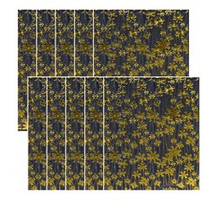 ARYKO TRADERS 3D金色金屬指甲貼, BP051, 10個