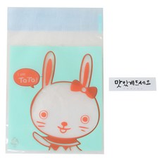 可愛圖案黏貼式包裝袋 100入+字卡貼紙 白色 100入, 1套