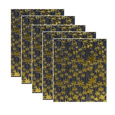 ARYKO TRADERS 3D金色金屬指甲貼, BP051, 5個