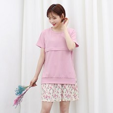 팡팡샵 임산부 T 반 샤샤꽃수유 원피스