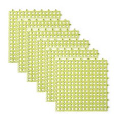 ANTS PVC廚房拼接式地墊 6入, 綠色