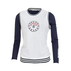 비엠유 여성용 가슴로고 시보리배색 골프 조끼 AVBU6001