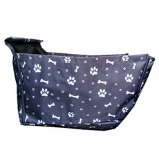 BK寵物車用防水外出包, 足跡黑色, 1個