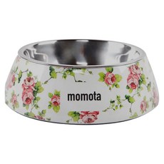 비케이 반려동물 멜라닌 심플식기 L, 베르사유장미, 1개