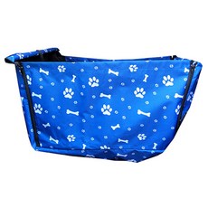 BK寵物車用防水外出包, 足跡藍色, 1個