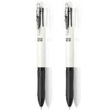 ZEBRA 斑馬牌 Clip-on Slim Soft 3C 3色筆 0.7mm, 白色, 2個