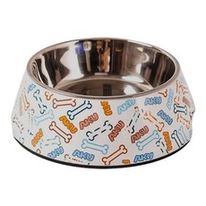 비케이 반려동물 멜라닌 심플식기 L, 뼈땀눈물, 1개