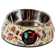 비케이 반려동물 멜라닌 심플식기 L, 주우, 1개