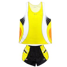 듀스세븐 마라톤 경기복세트 슬림핏 MT6034, 심플옐로우, 1개