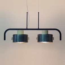 Saetbyeol House SUS木質環 2燈吊燈, 混色