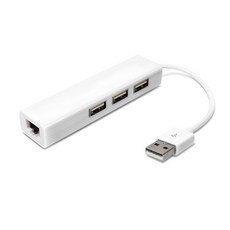 UNiCORN USB2.0 有線網路轉接器 + 3埠集線器, ULAN-203H