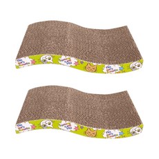 슈퍼식스 반려묘 스크래처, 물결, 2개