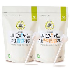 GREEN ONE FOOD 輔食優質糯米粉+調味用優質糙米粉, 1組